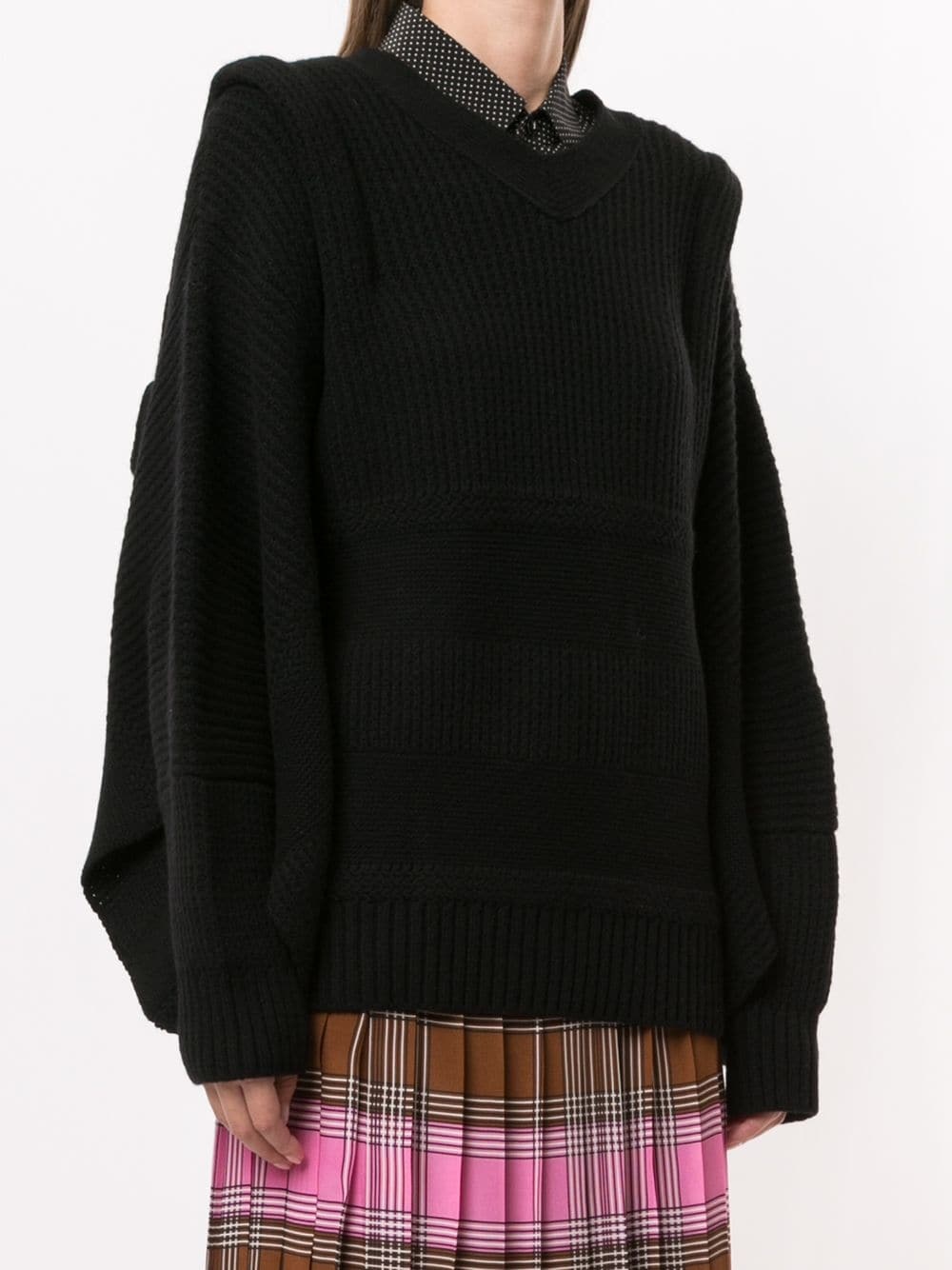 bow oversized cotton jumper - 3