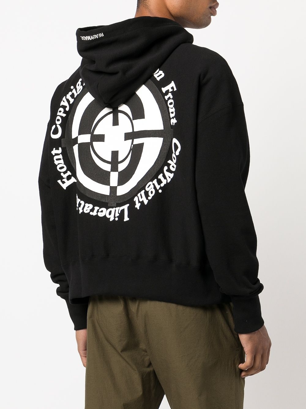 graphic-print cotton hoodie - 4