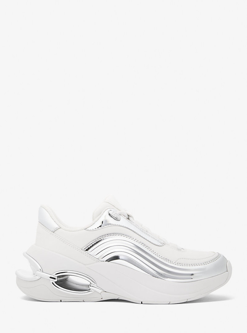 MICHAEL KORS Toni Mixed-Media Trainer outlook