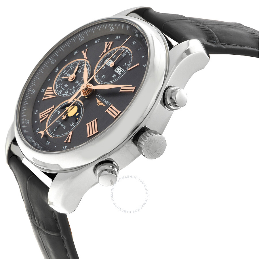 Longines The Longines Master Collection Chronograph Automatic Moon Phase Anthracite Dial Men's Watch - 2
