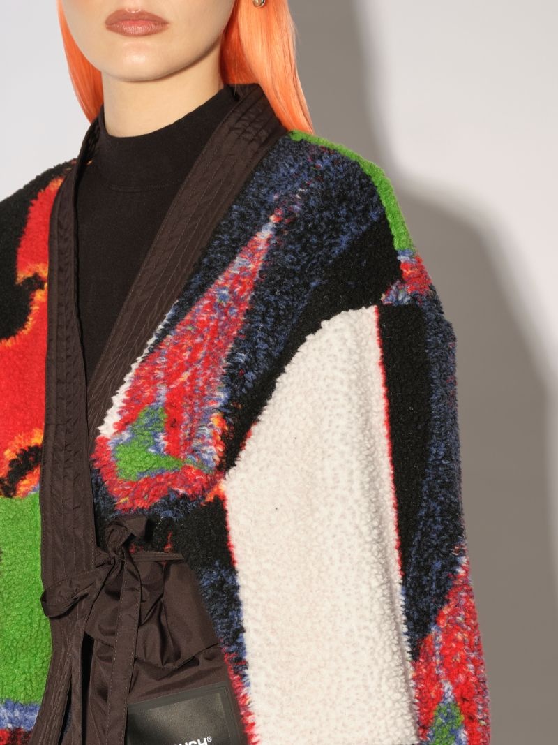 JACQUARD KIMONO TEDDY FLEECE - 5