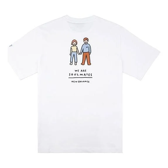 New Balance Men's New Balance x ZERO PER ZERO Crossover Limited Cartoon Character Short Sleeve White - 1