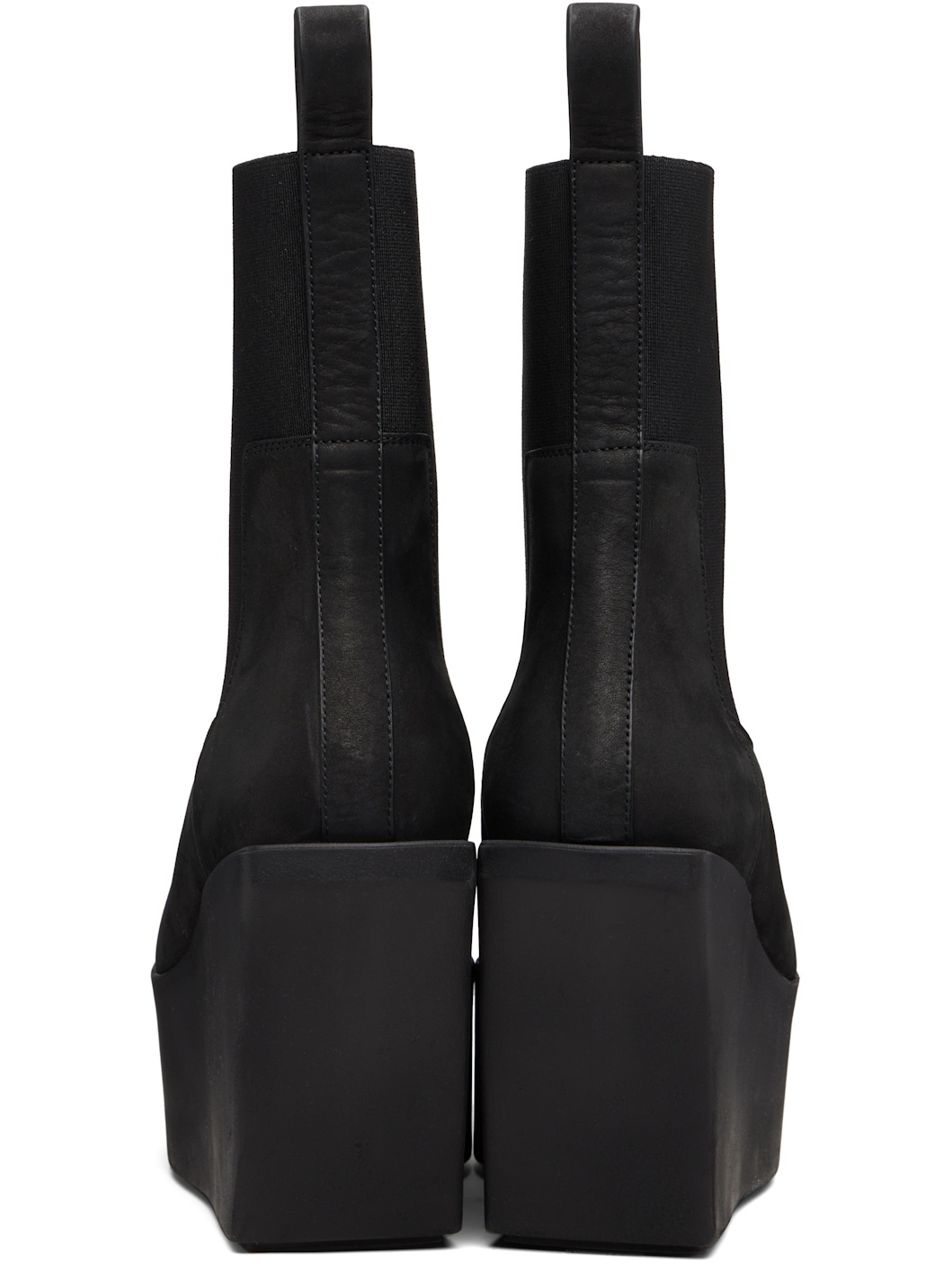 Black Concordians Sliver Platform Beatle Chelsea Boots - 2