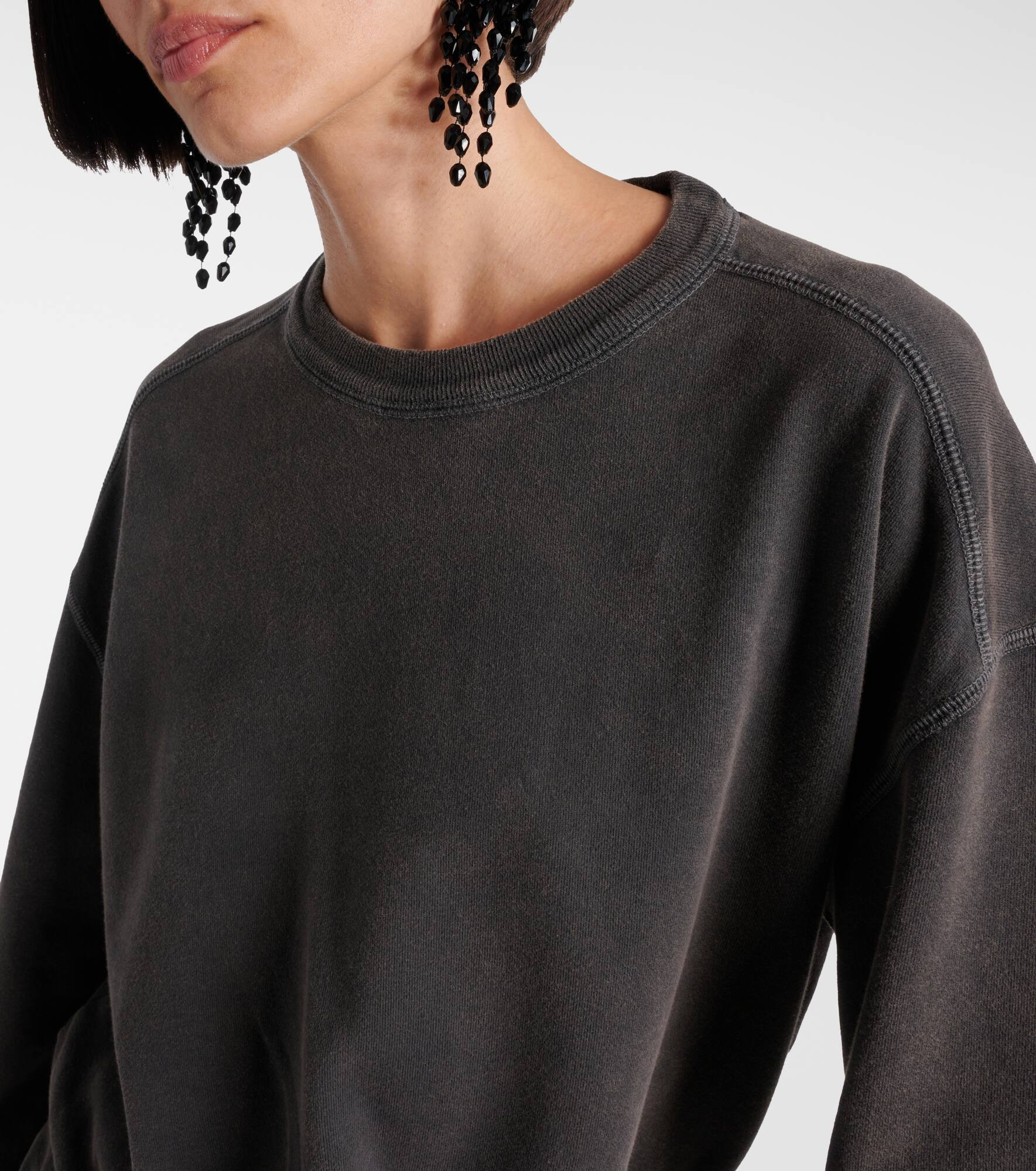 Pipper gathered cotton sweatshirt dress - 4