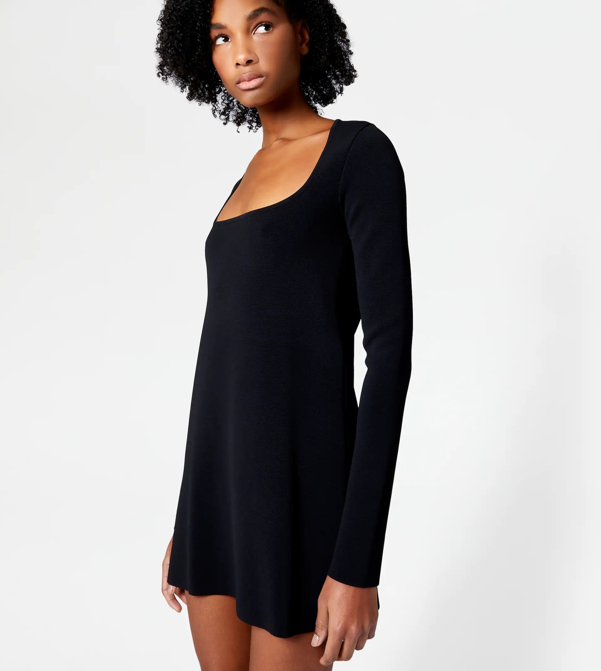 KNIT DRESS - BLACK - 7