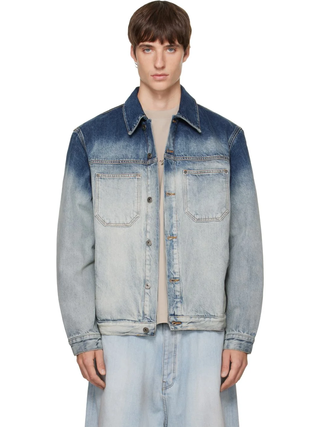 Blue Bookish Skate Denim Jacket - 1