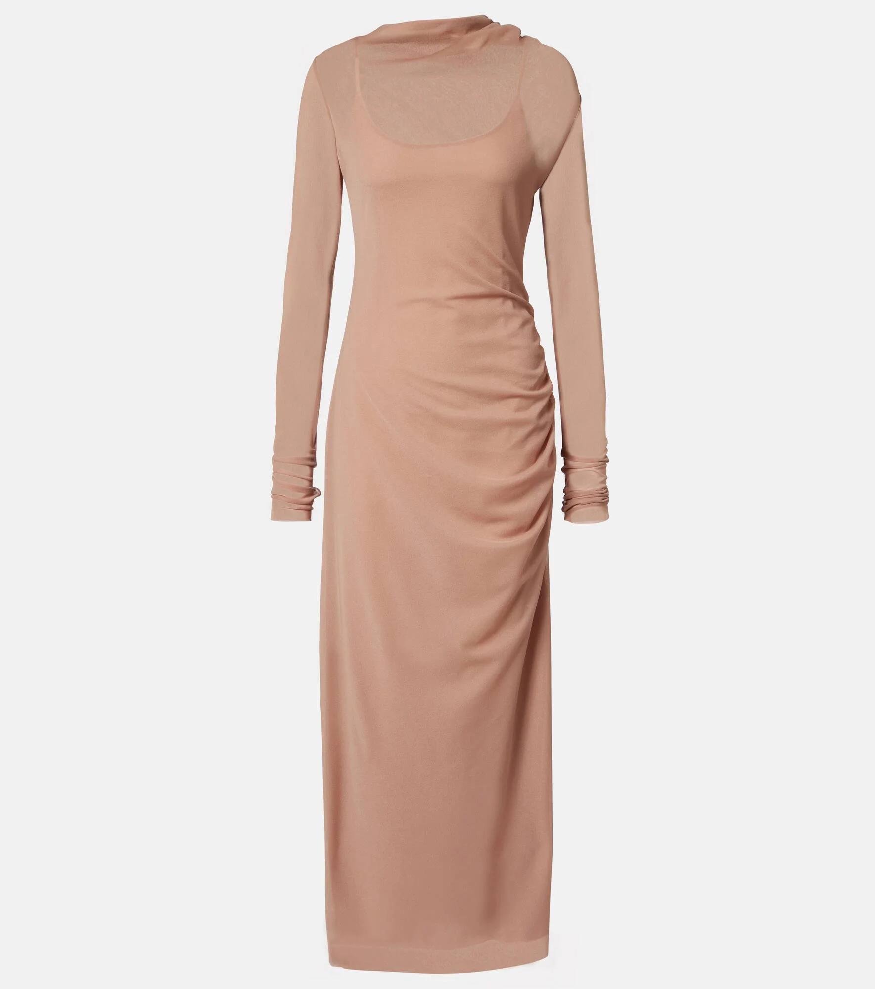 Ruby draped sheer maxi dress - 1