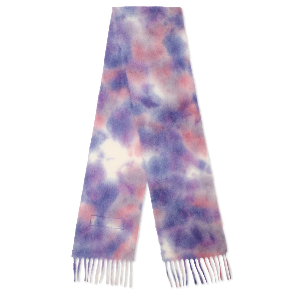 TIE-DYE ALPACA WOOL SCARF - LILAC - 2