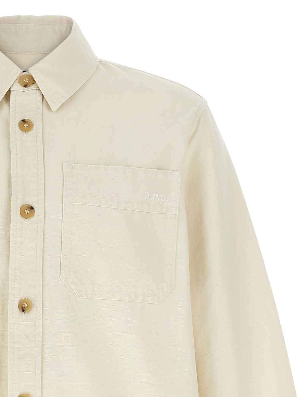 logo-embroidered shirt - 3