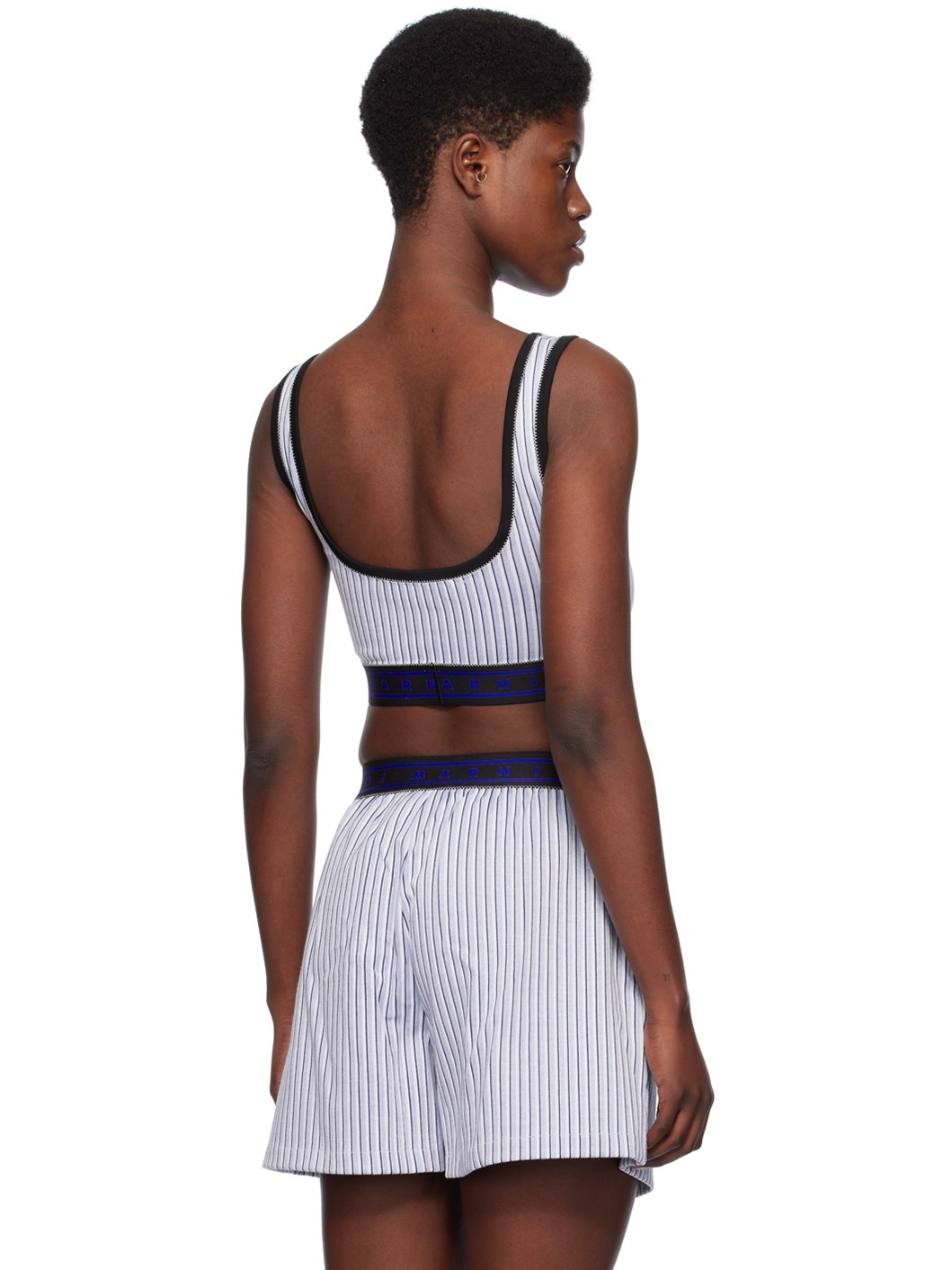 Blue Striped Tank Top - 3