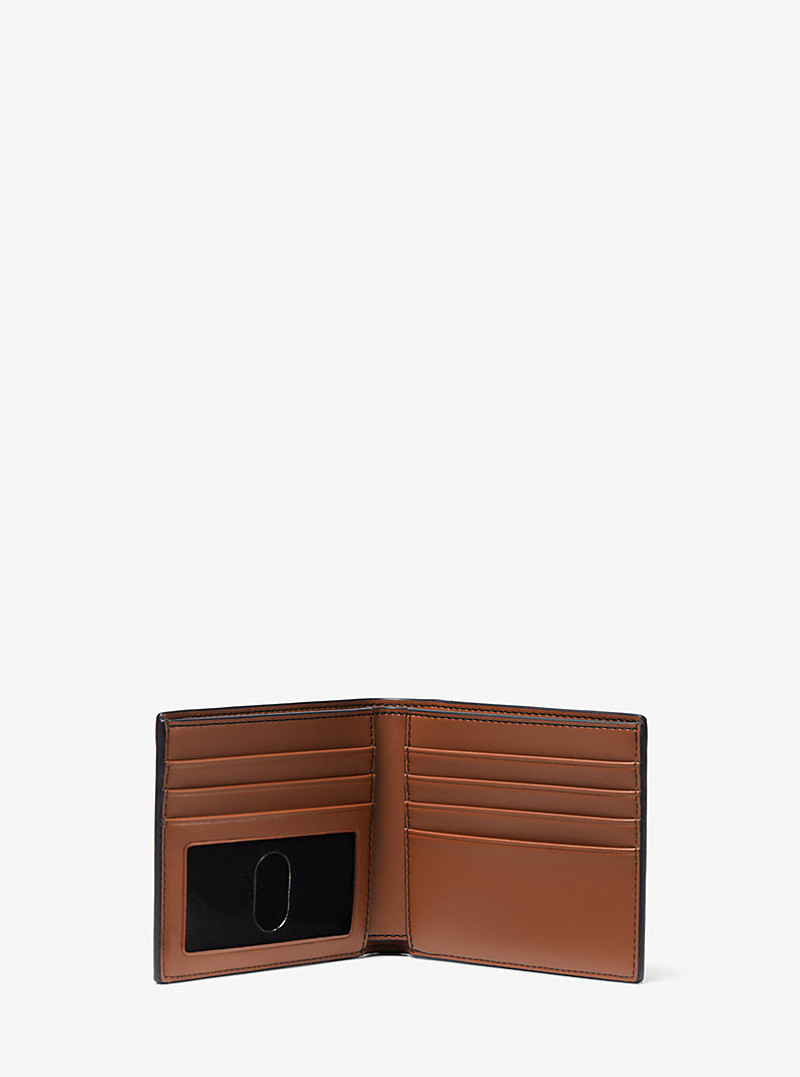 MICHAEL KORS Hudson Pebbled Leather Billfold Wallet outlook