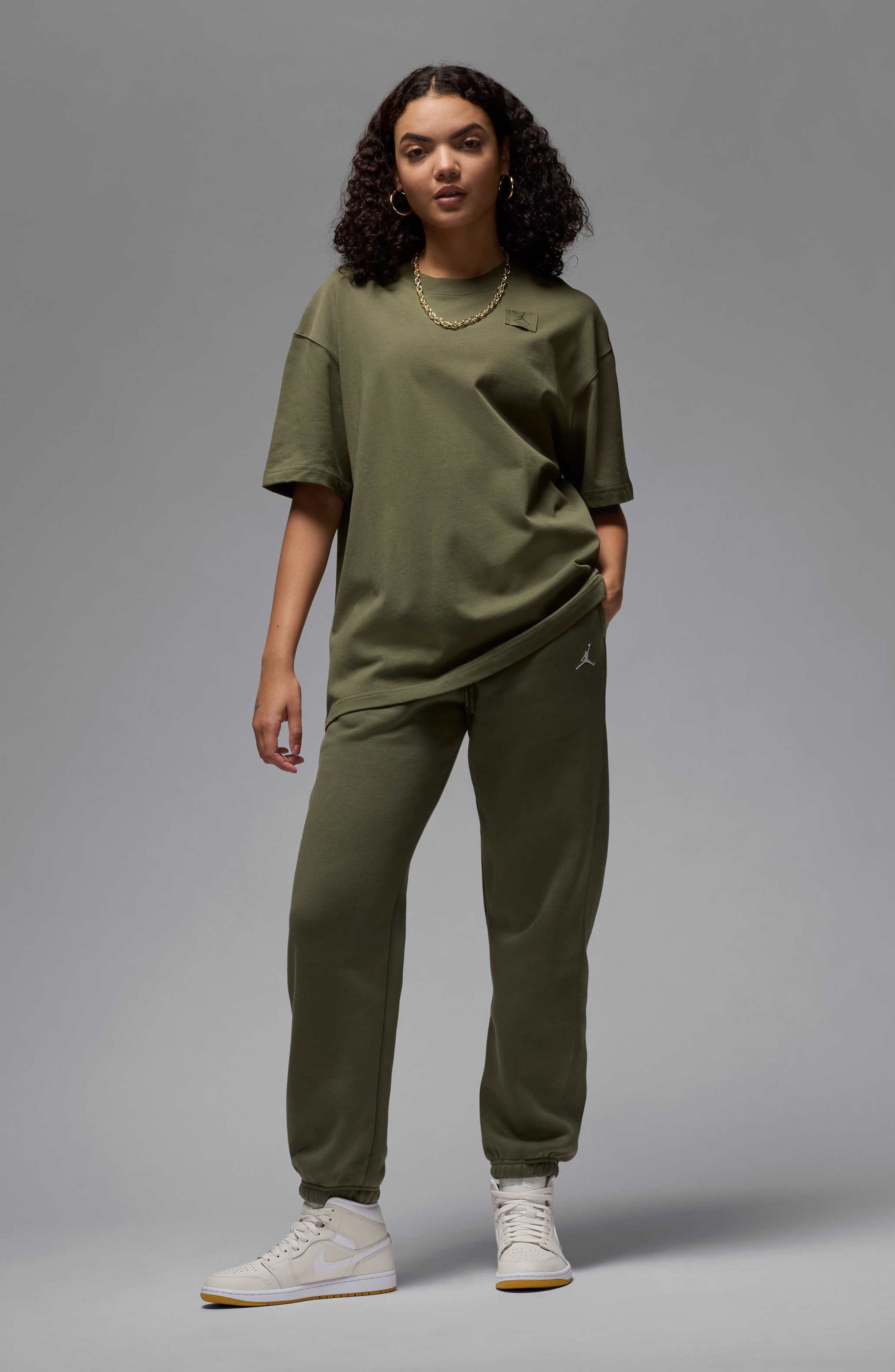 Nike Jordan Flight Essentials Oversized T-Shirt in Medium Olive at Nordstrom - 4