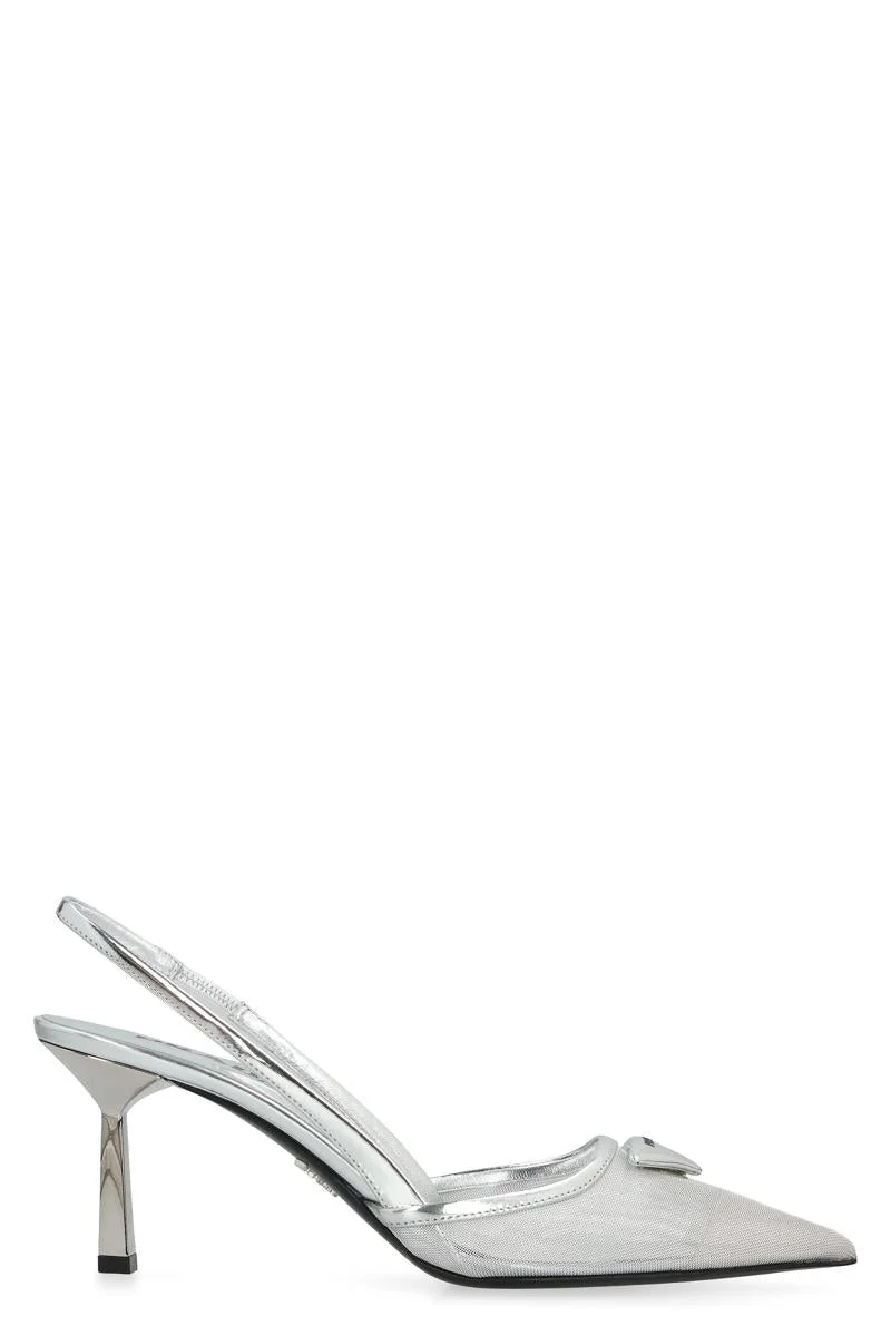 Prada Slingback In Mesh Fabric - 1