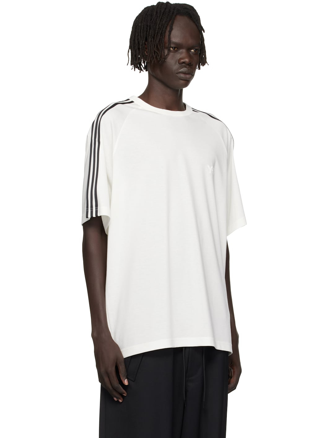 White Short Sleeve 3-Stripes T-shirt - 2