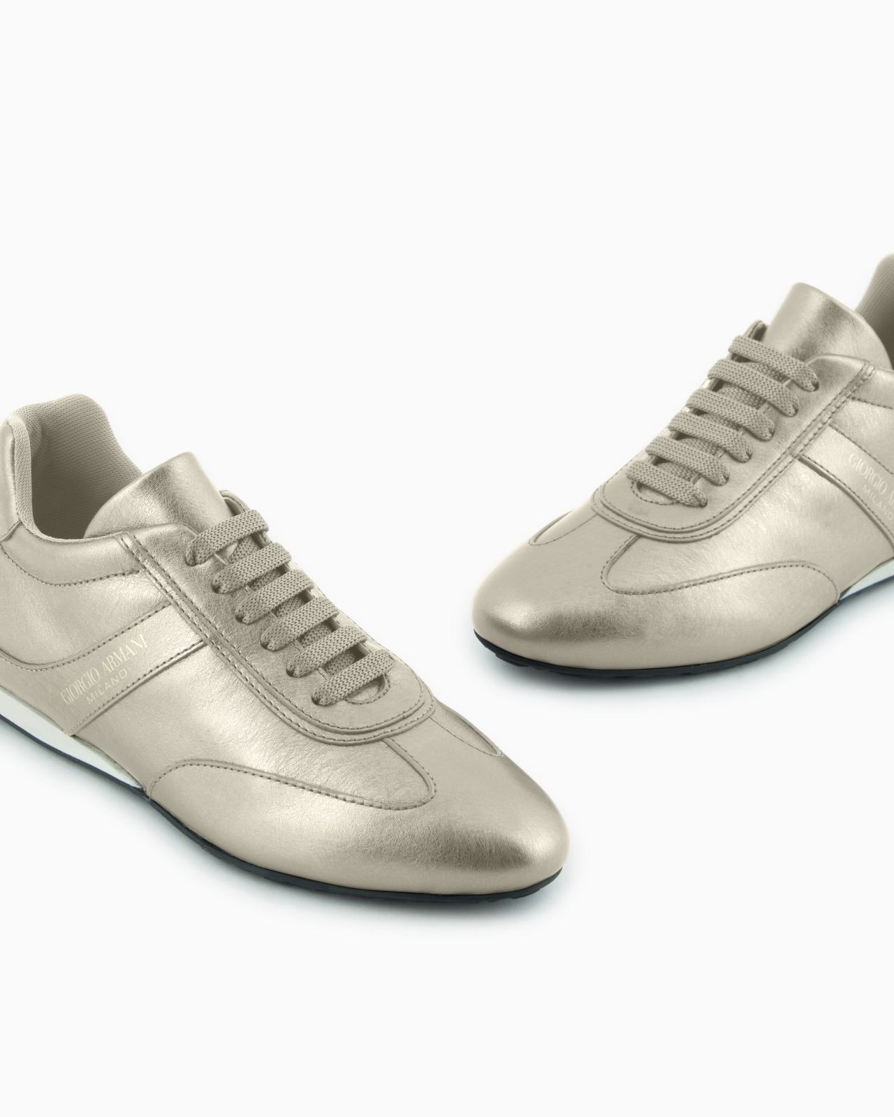 LAMÉ LEATHER SNEAKERS - 5