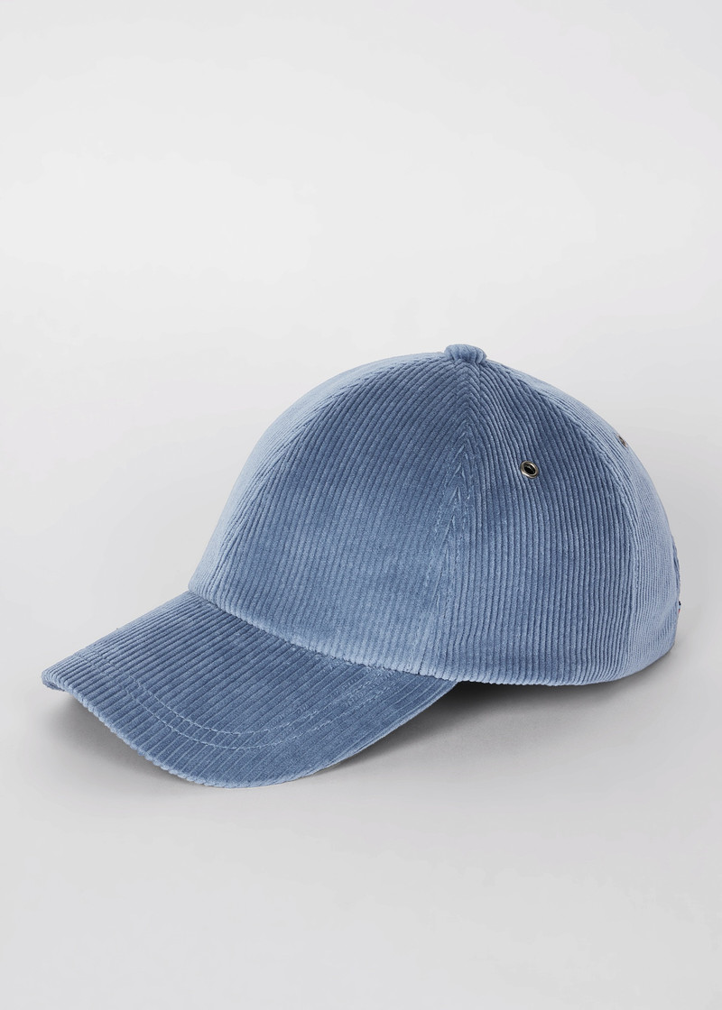 Paul Smith Blue Corduroy Baseball Cap outlook