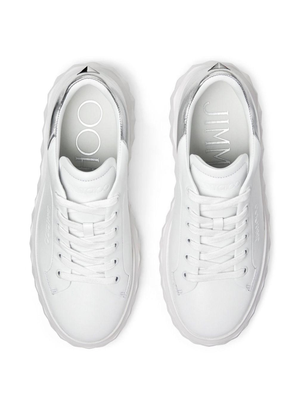 Diamond Maxi/F II leather sneakers - 4