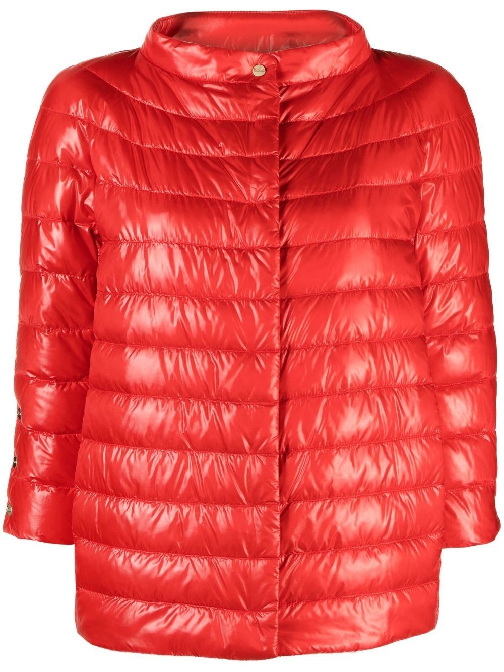 quilted padded down jacket - 1