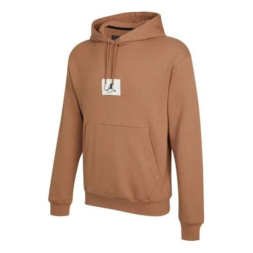 Air Jordan Statement Logo Printing Casual Sports Autumn Hoodie 'Brown' DA9817-256 - 1