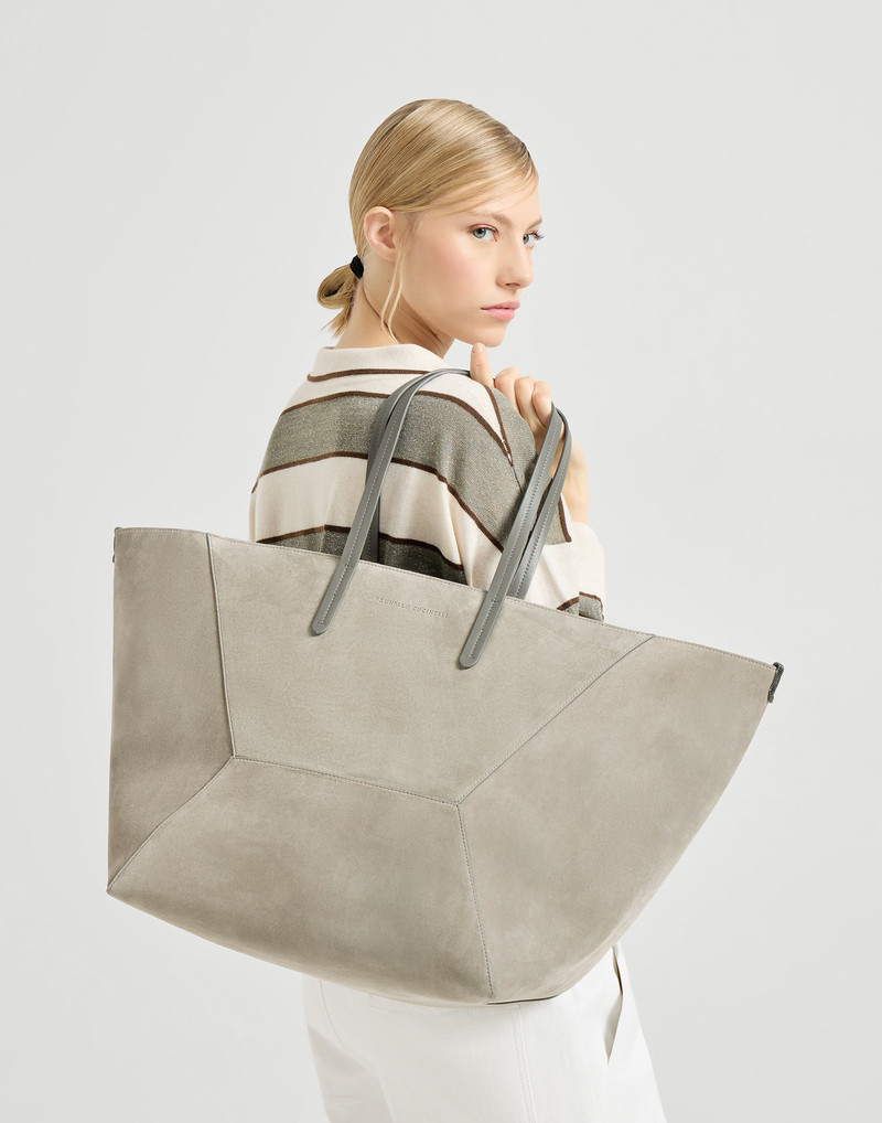BC Duo large bag in suede with monili 4