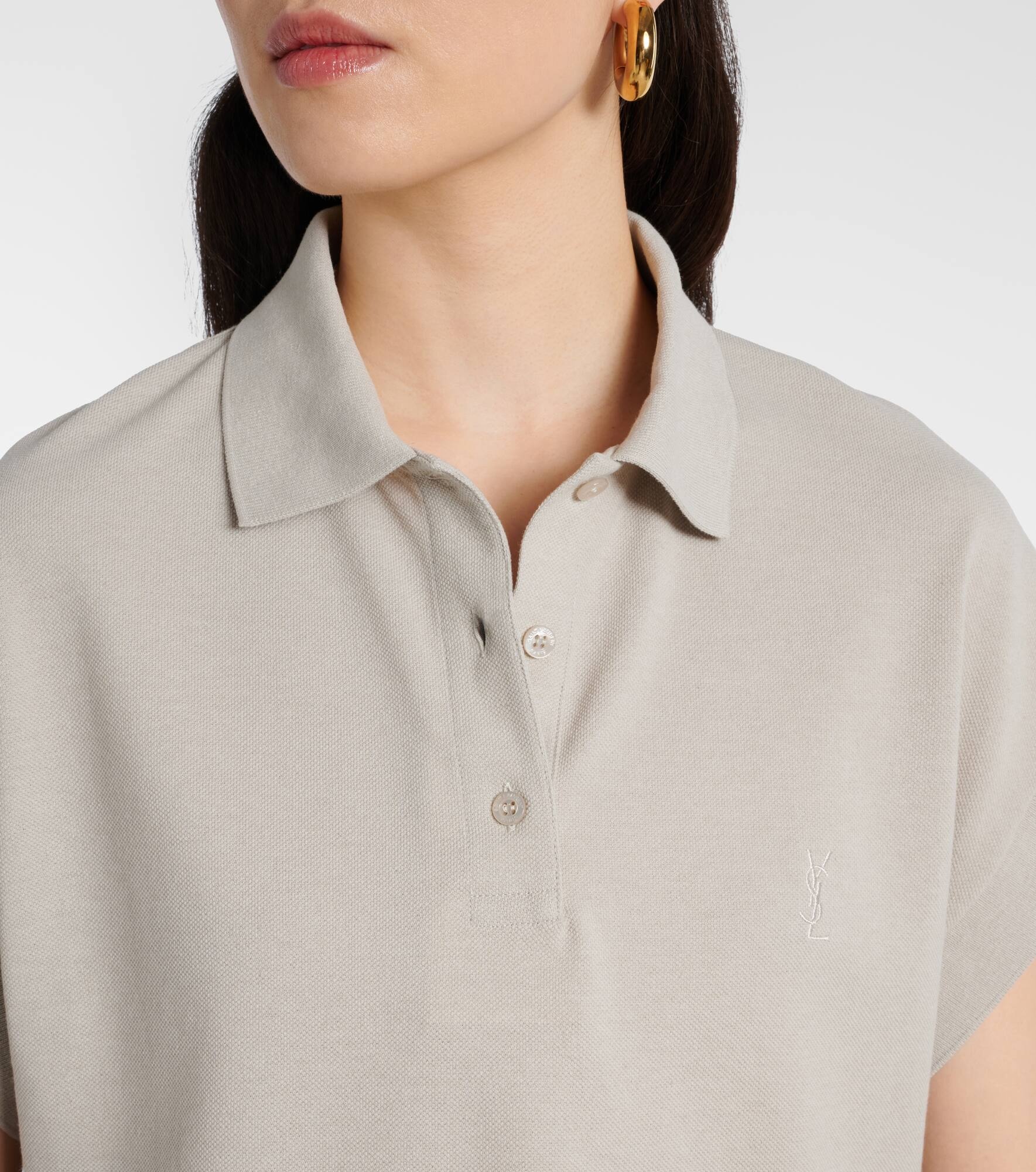 Cassandre cotton-blend piqué polo shirt - 4