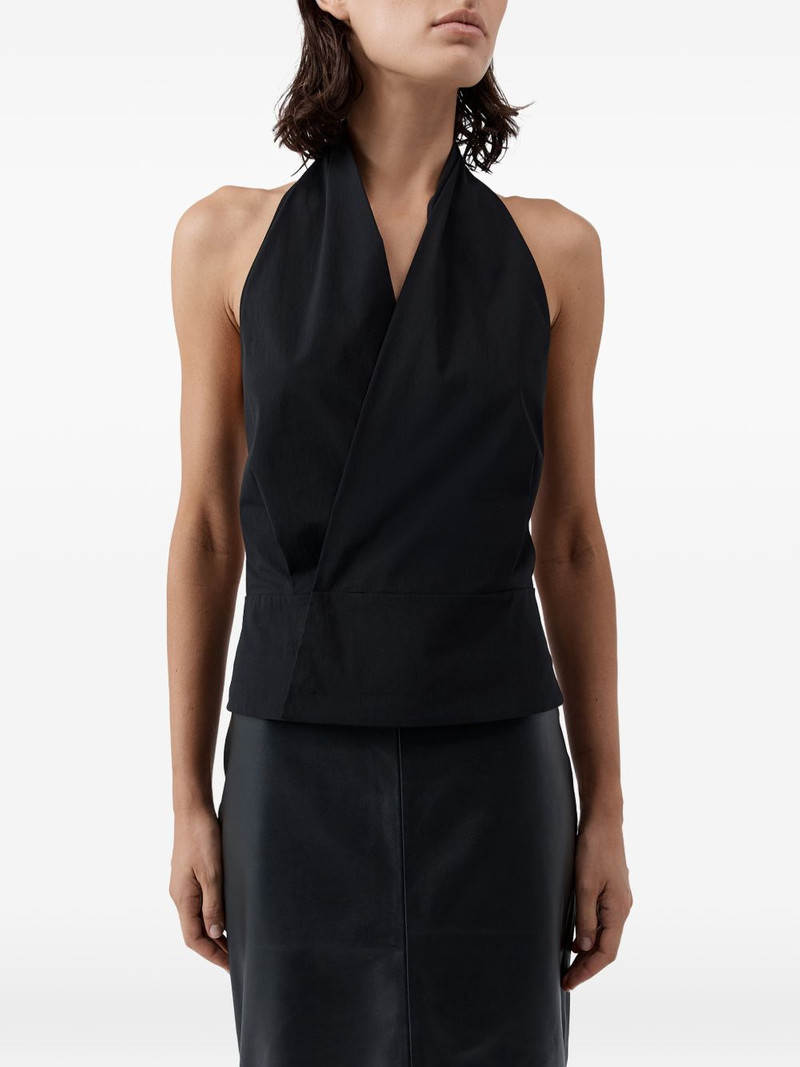 ST. AGNI halterneck wrap top outlook
