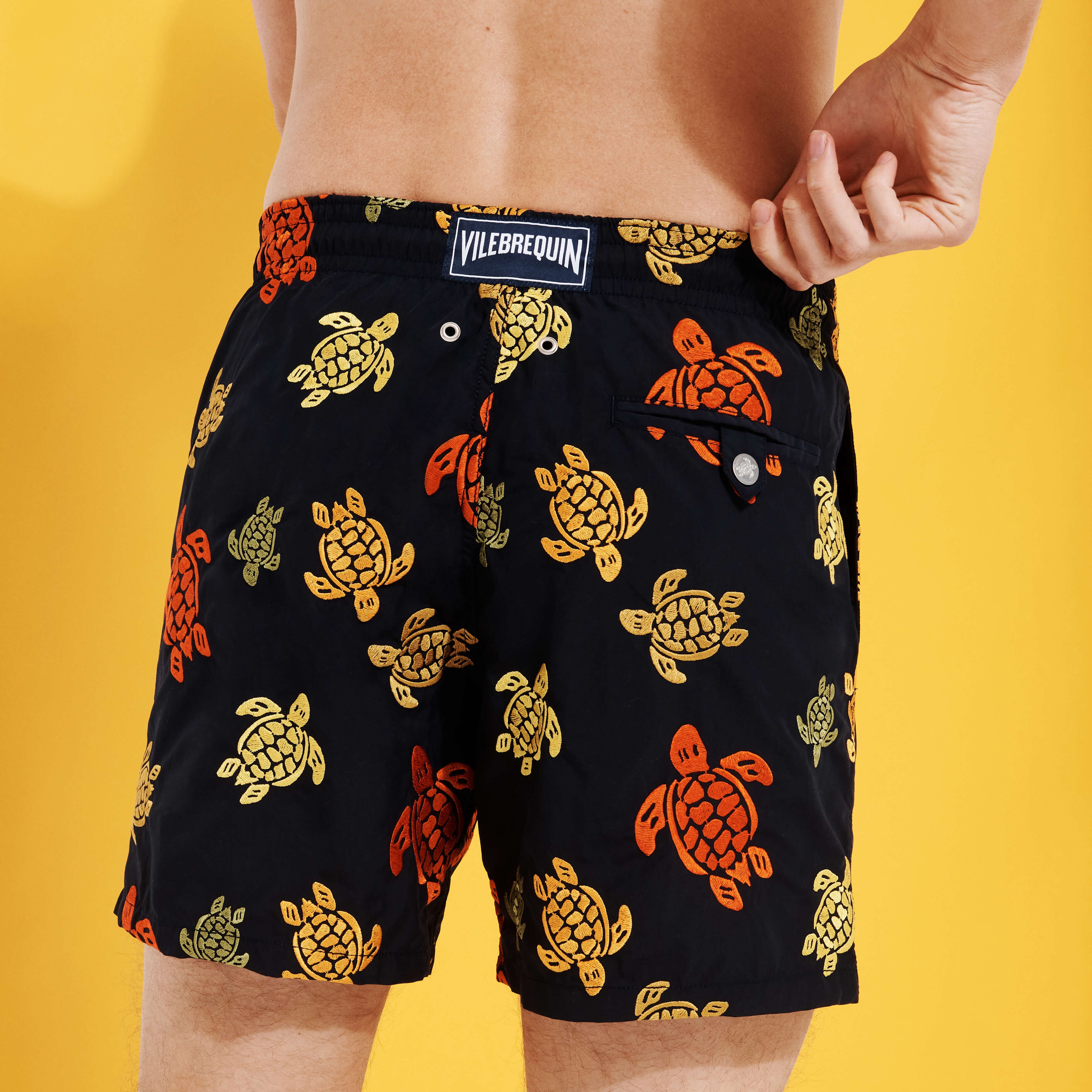Men Embroidered Swim Trunks Ronde Des Tortues - Limited Edition - 4