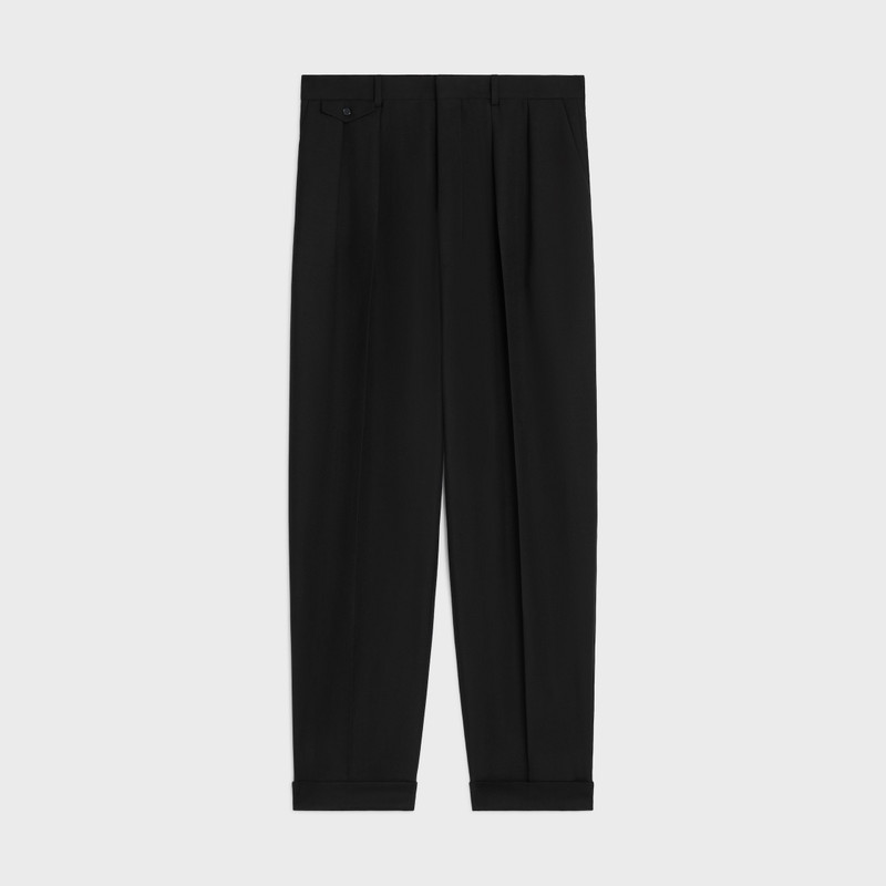 pleated trousers IN wool gabardine 1