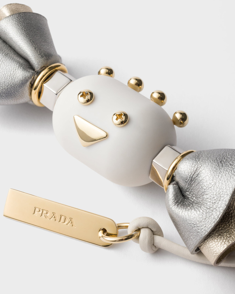 Prada Candy Plexiglas and leather key ring charm outlook