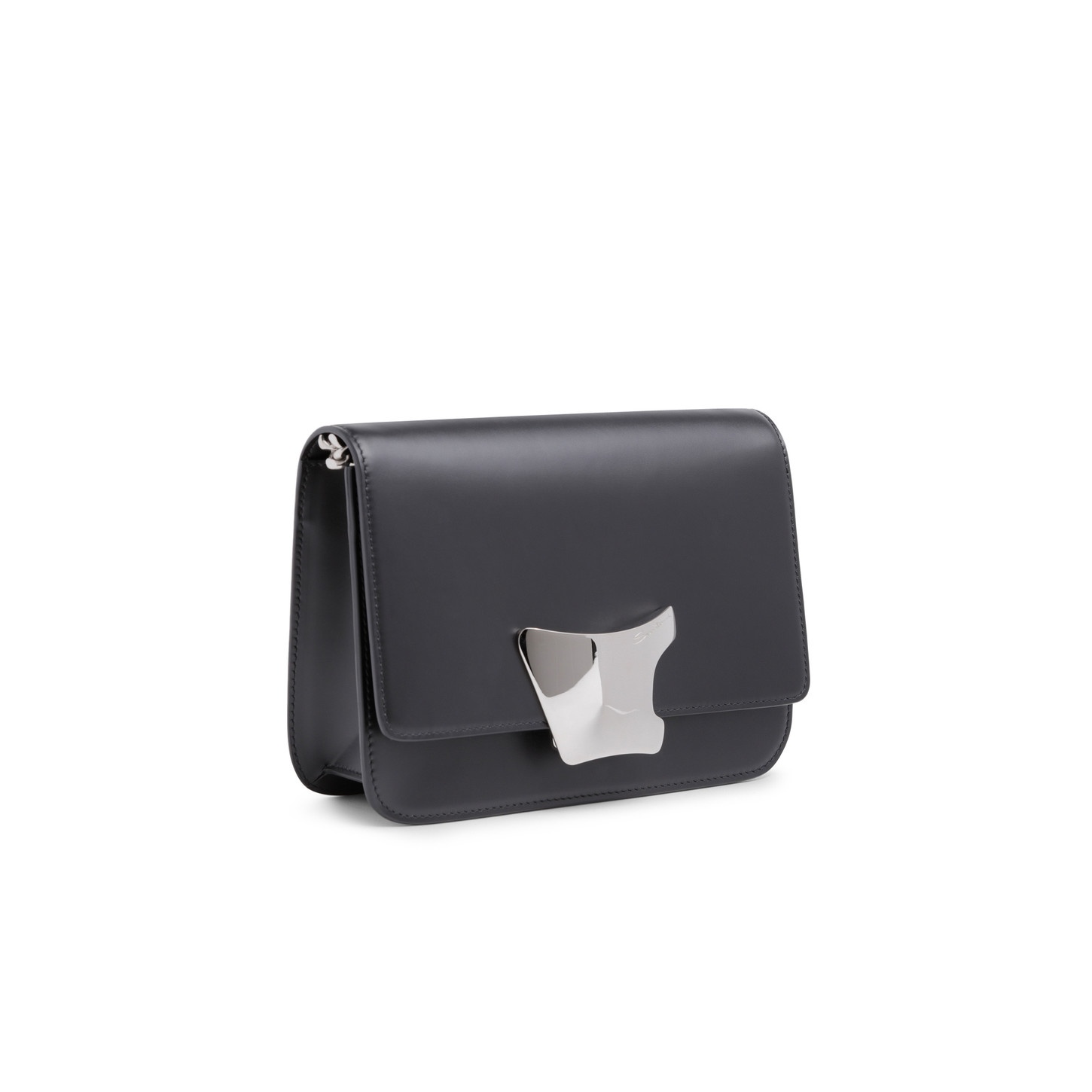 Black leather crossbody bag - 4