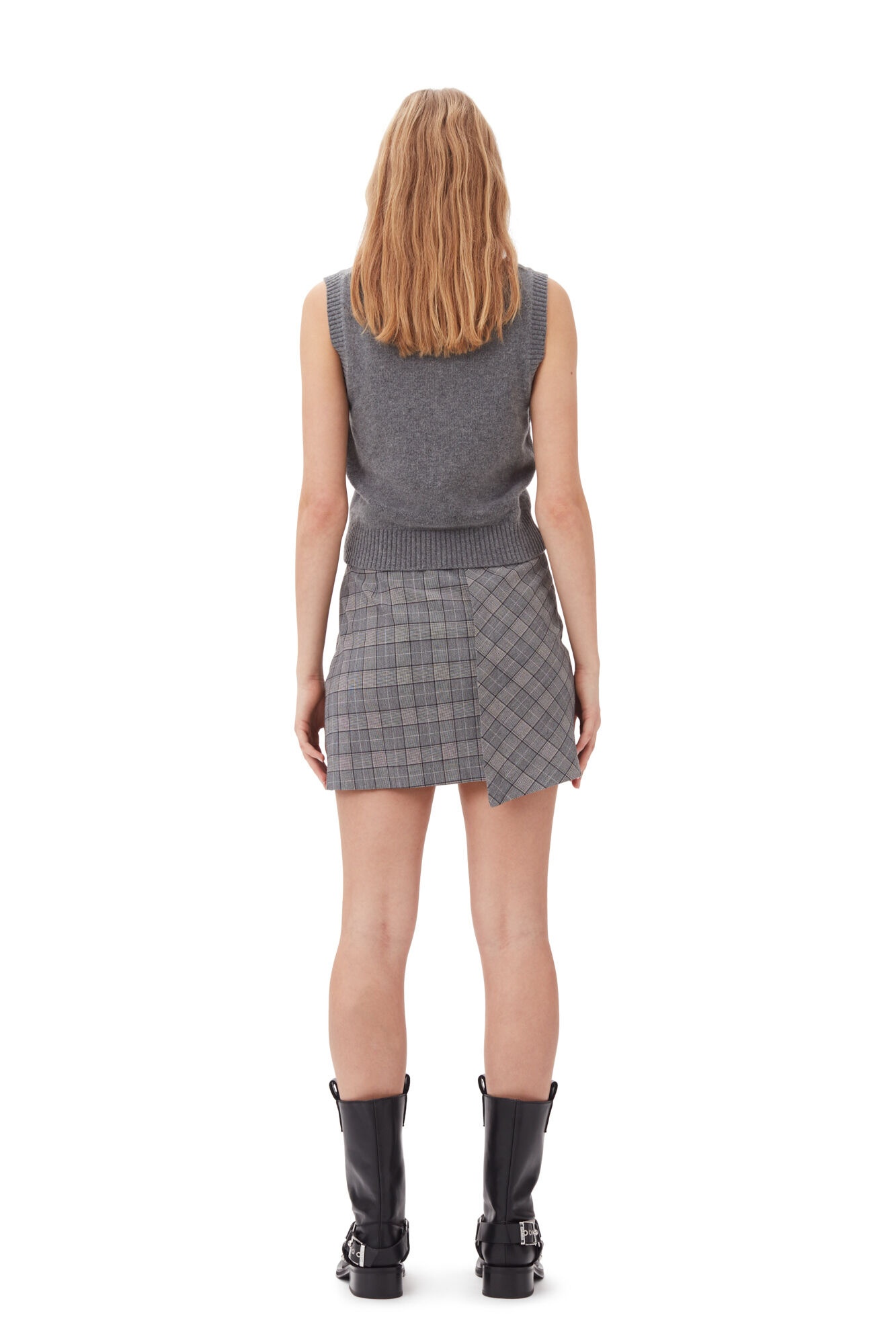 GREY GRAPHIC WOOL VEST - 5