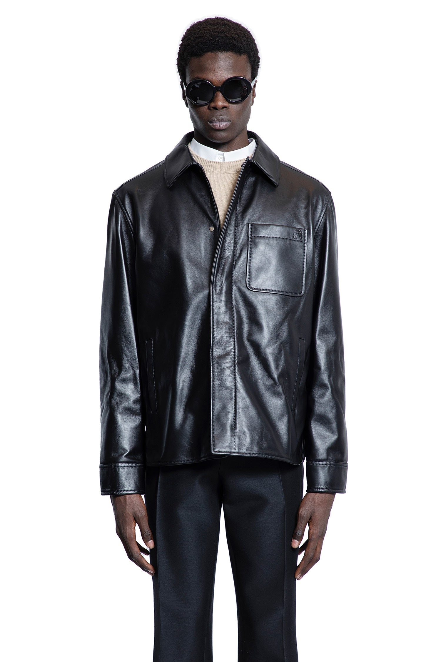 Overshirt-In-Nappa-Lambskin - 5