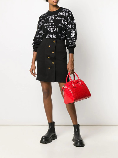 Givenchy A-line button-embellished skirt outlook