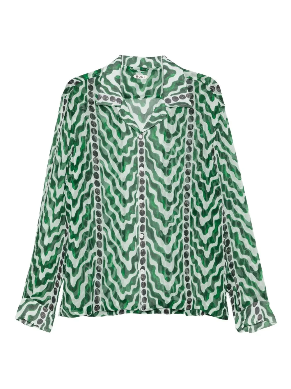 wave-pattern shirt - 1
