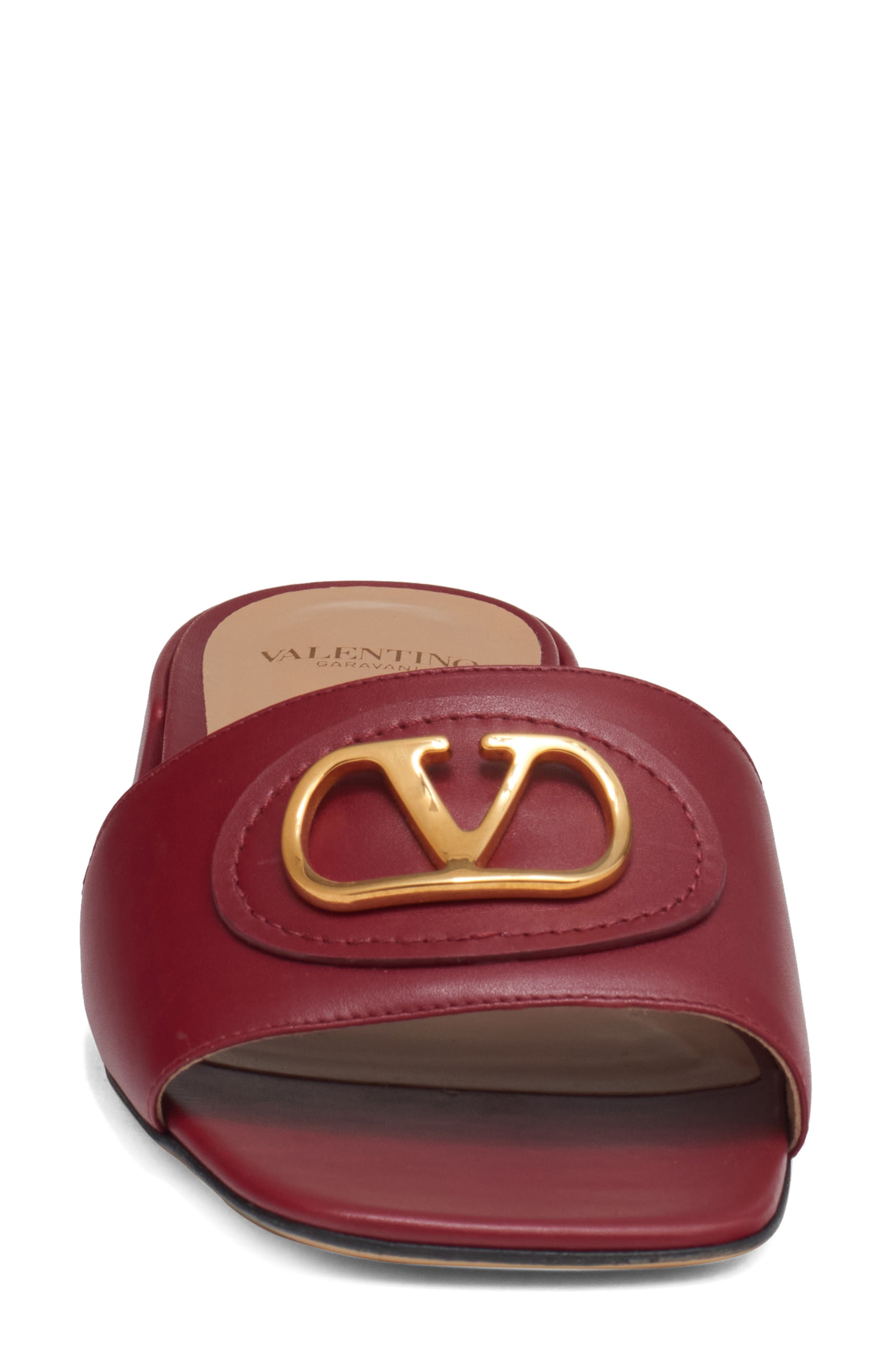 Valentino Garavani VLOGO Signature Slide Sandal in Brick at Nordstrom - 4