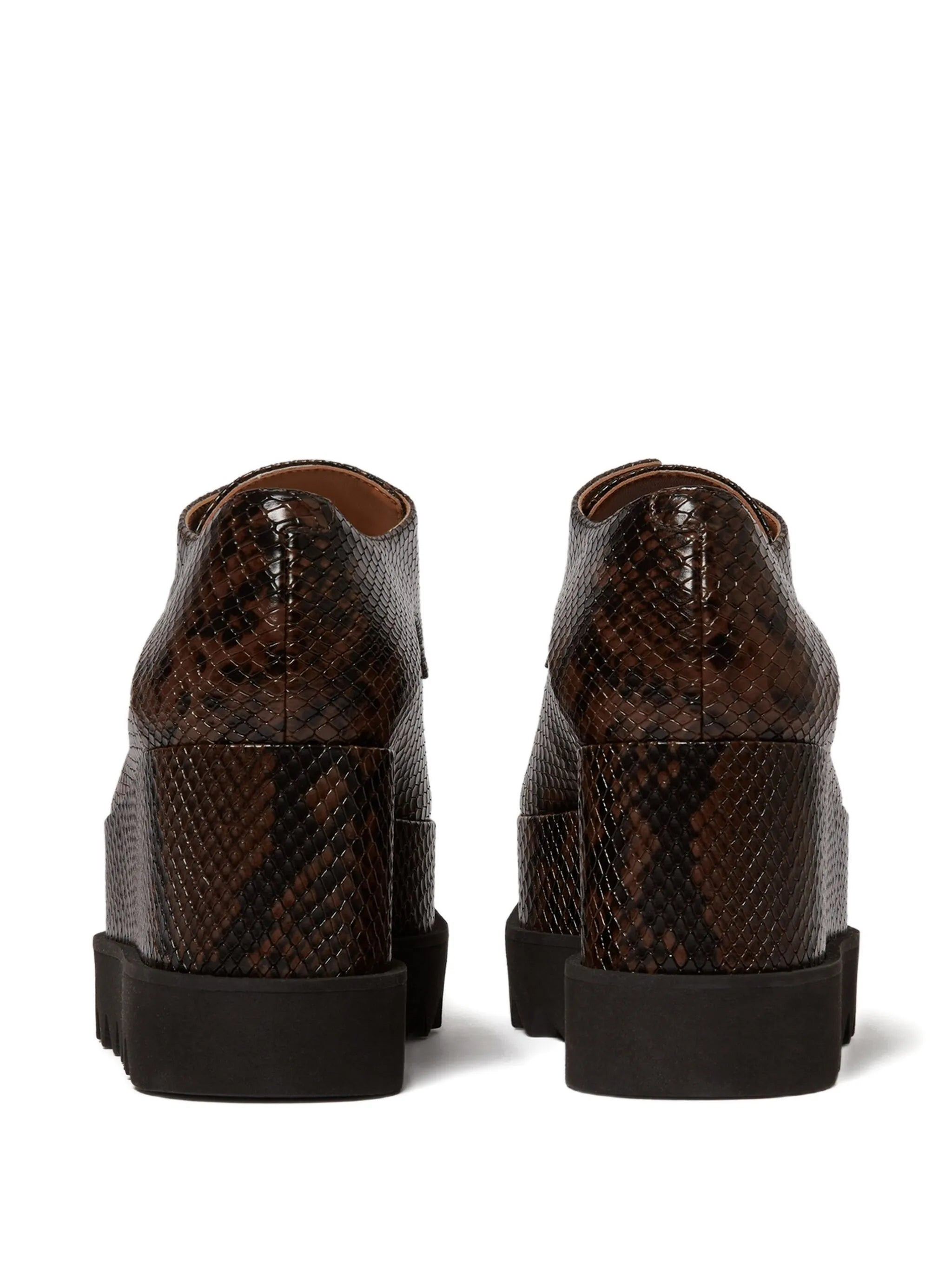 Stella Mccartney 80mm Elyse Snakeskin-effect Platform Derby Shoes - 3