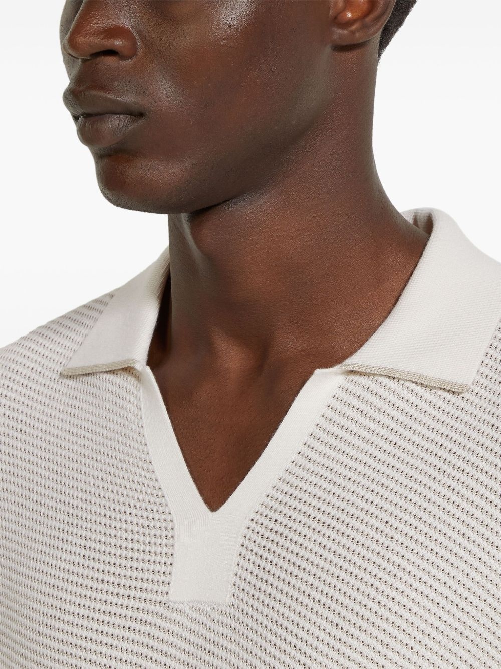 knitted polo shirt - 4