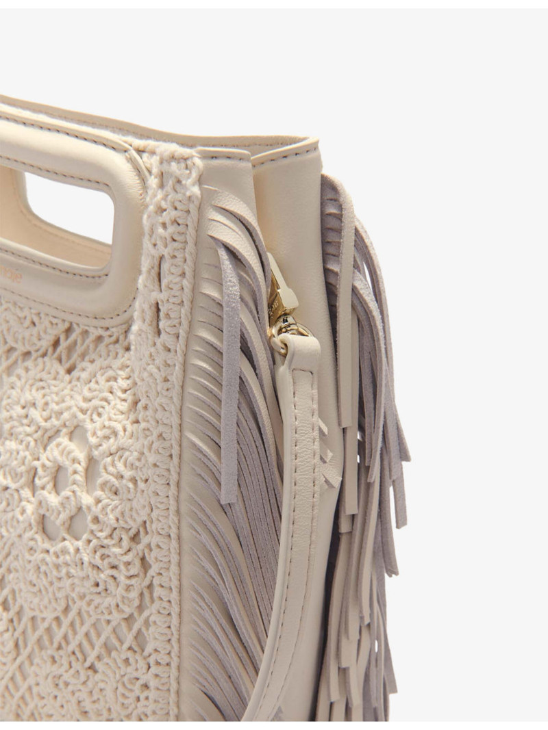 maje M Crochet-Flower Cotton Cross-Body Bag outlook