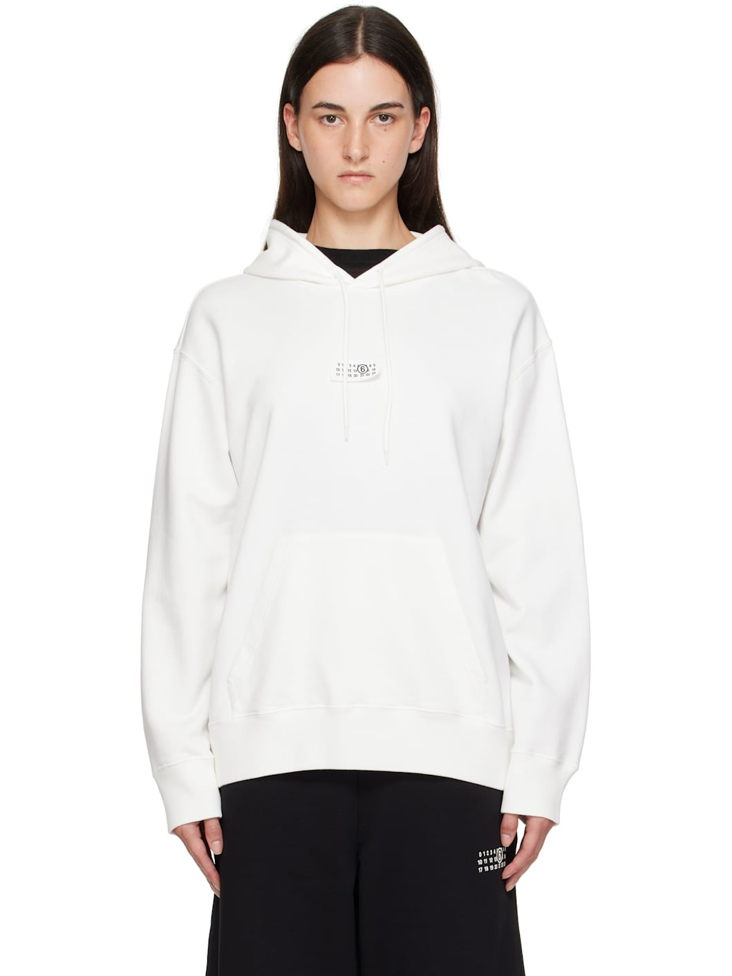 White Numeric Hoodie - 1