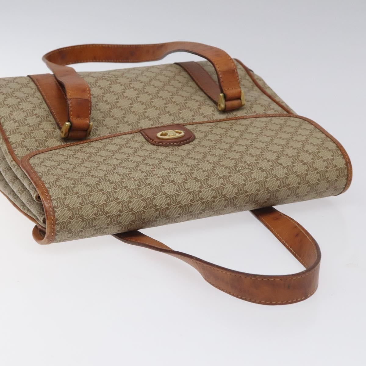 CELINE Macadam Canvas Hand Bag Beige - 6