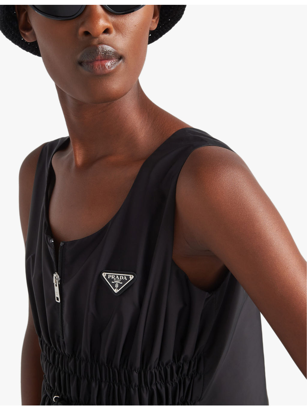 Re-Nylon zip-front recycled-polyamide midi dress - 5