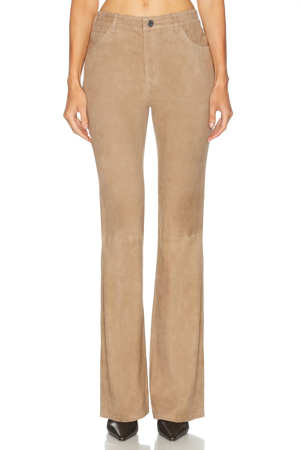 5 Pocket Micro Suede Flare Pant - 1