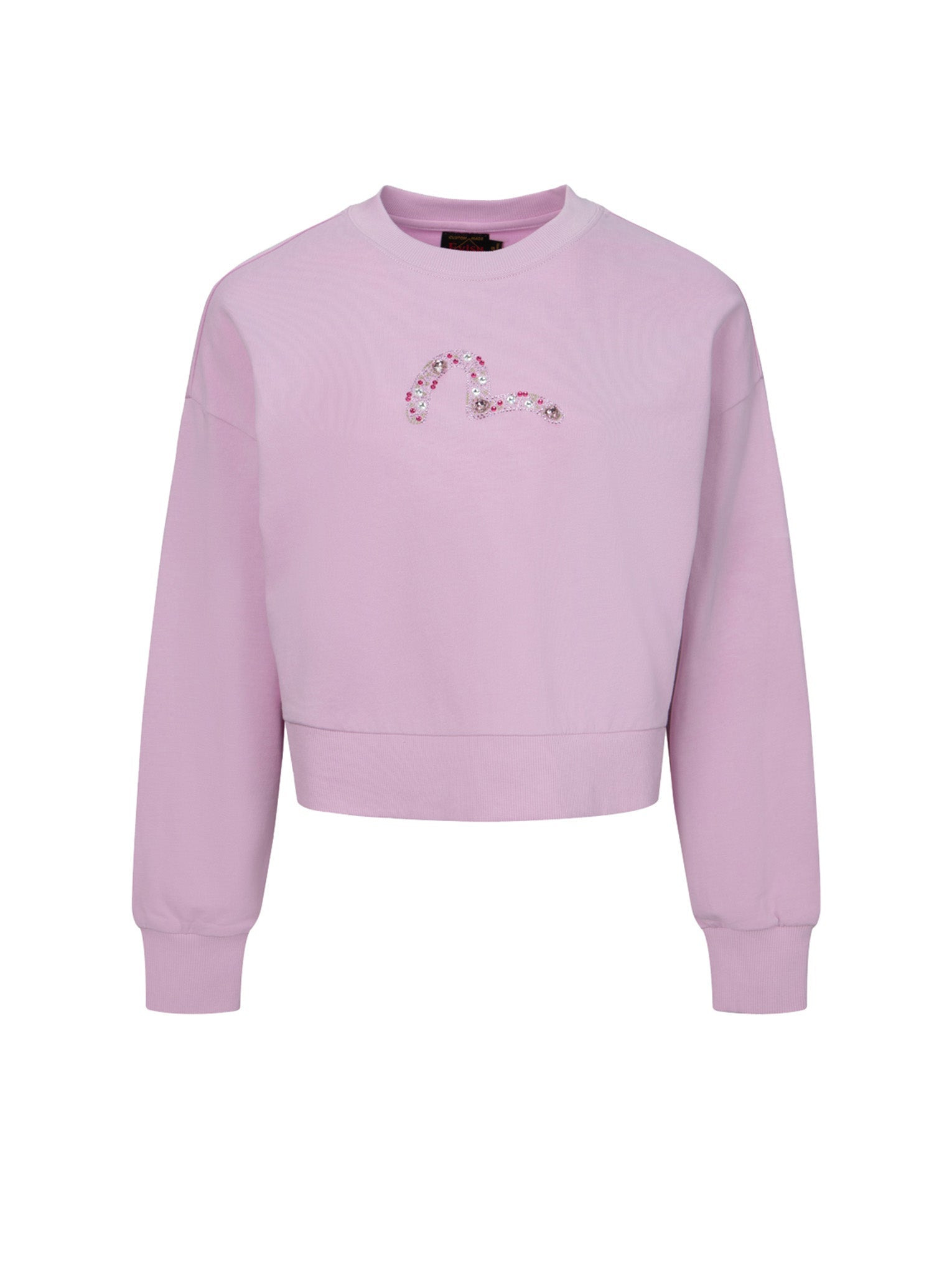 RHINESTONE SEAGULL CROPPED SWEATSHIRT - 11