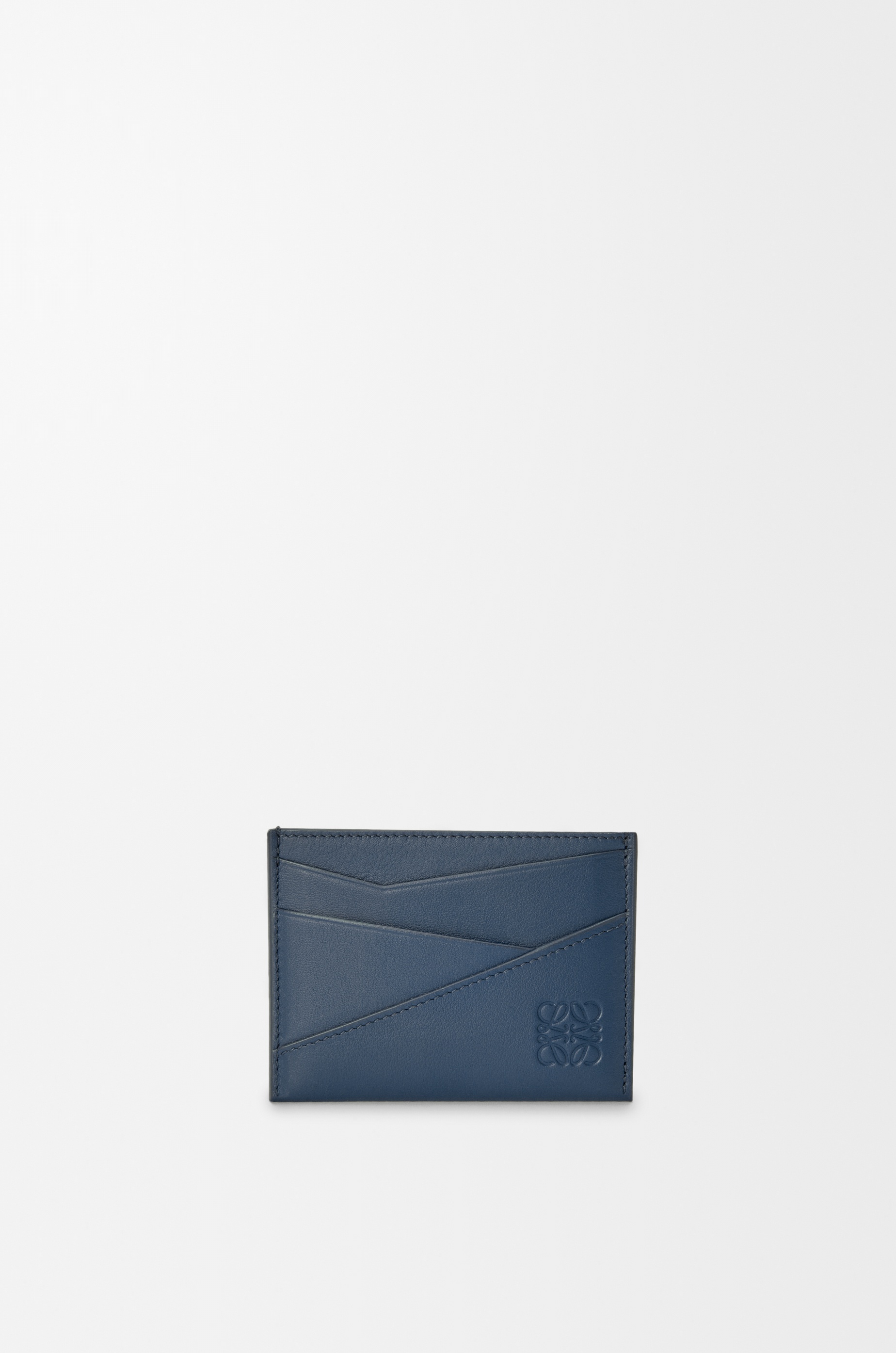 Puzzle plain cardholder in classic calfskin - 1