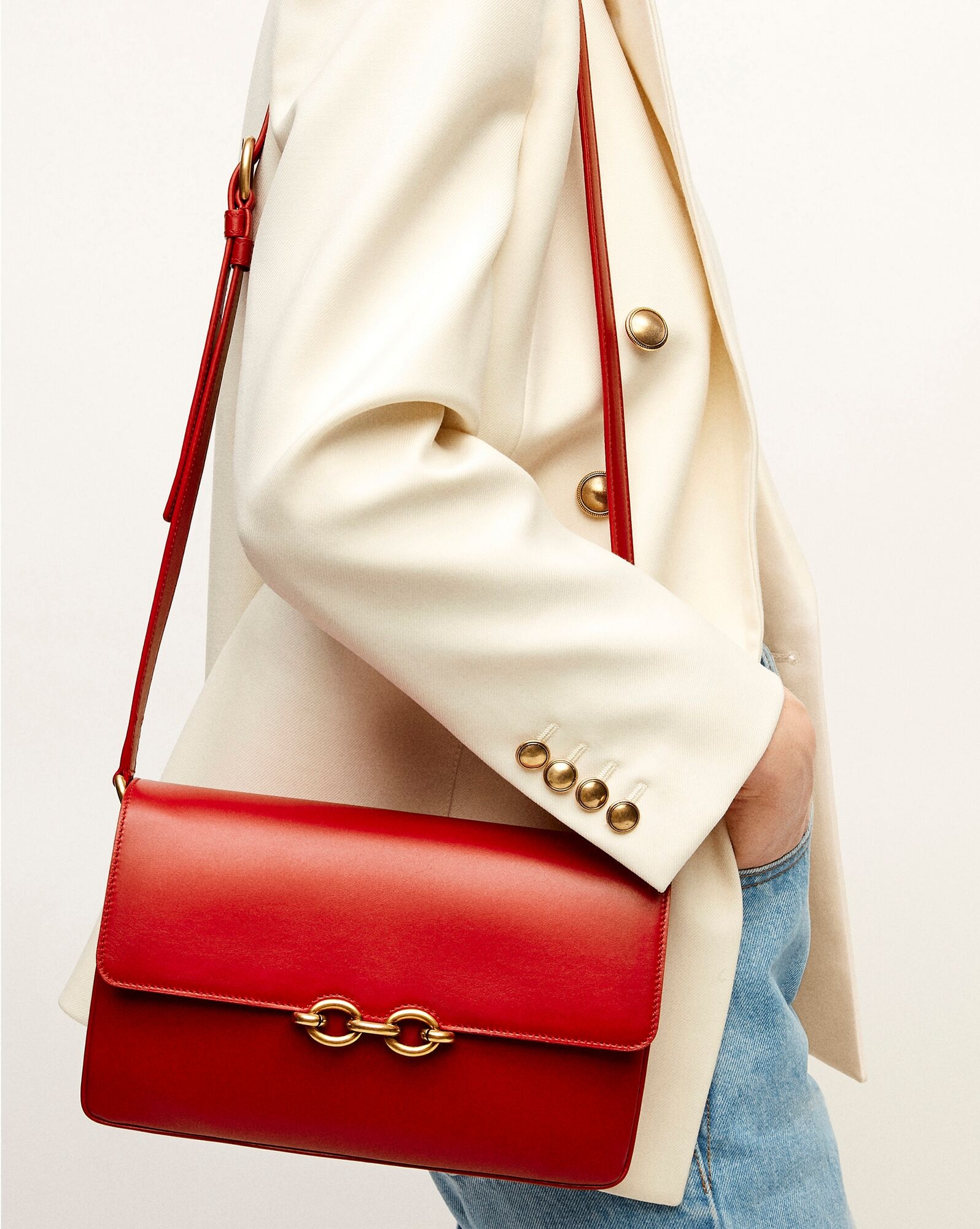 le maillon satchel in smooth leather - 2