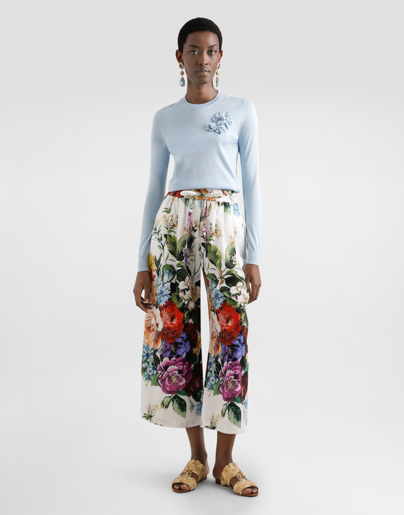 Dolce & Gabbana Silk pullover with flower brooch outlook