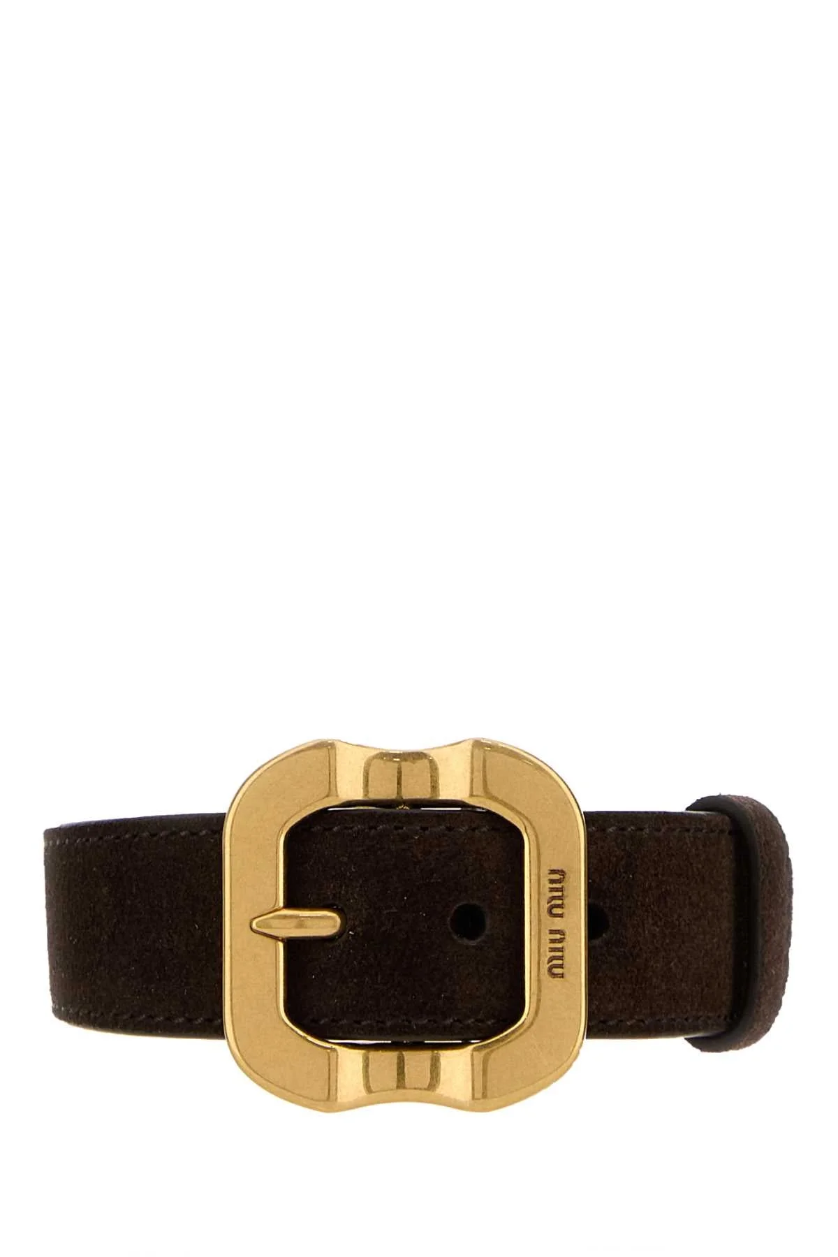 Miu Miu Women Dark Brown Suede Bracelet - 1