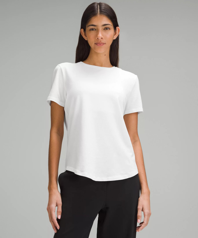 Love Curved-Hem Crewneck T-Shirt 1