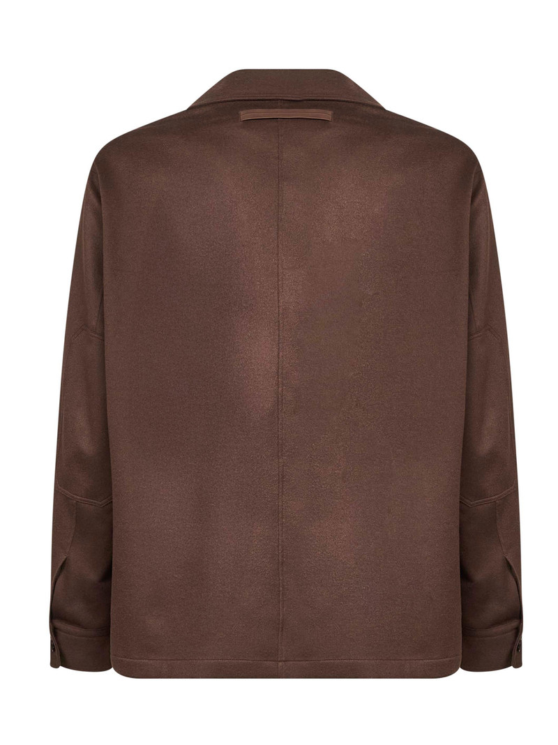 ZEGNA Brown Oasi Cashmere Alba overshirt outlook