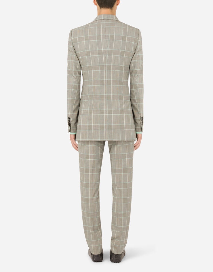 Three-piece glen plaid Beat-fit suit - 2
